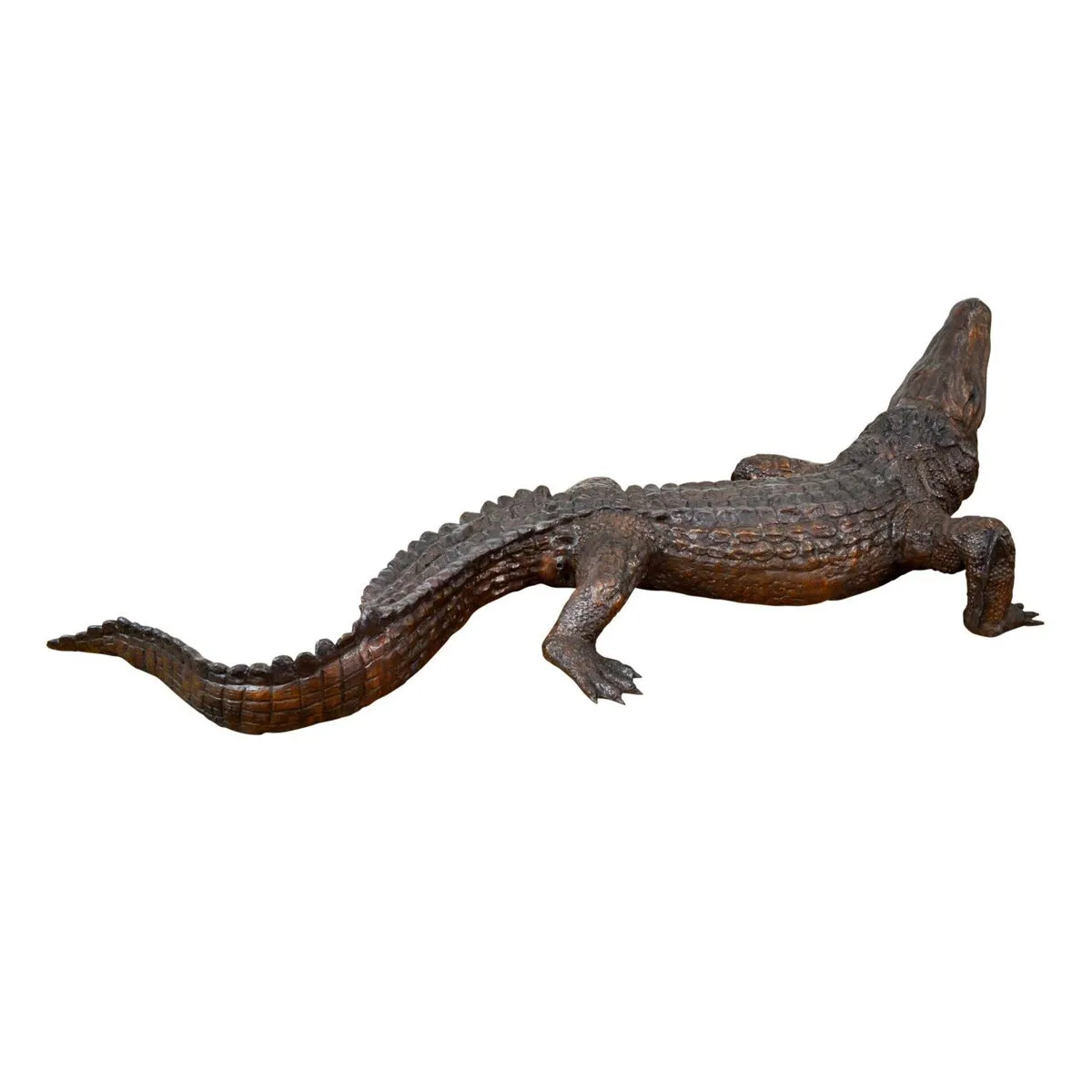 Life-size Bronze Alligator Statue