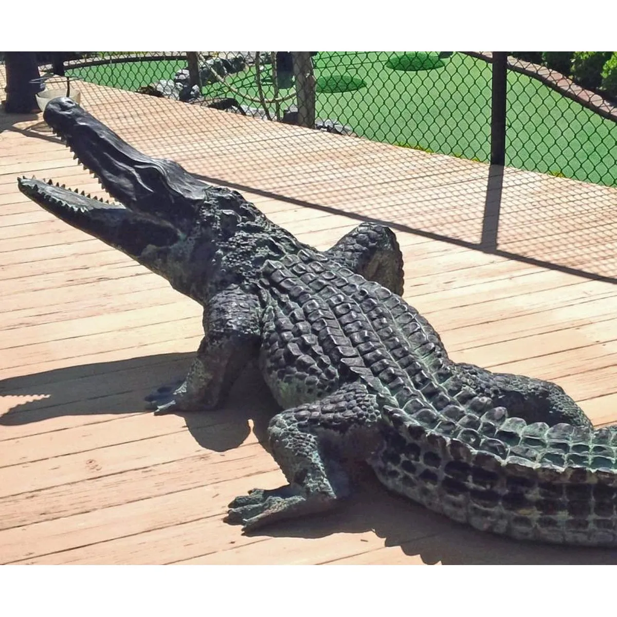 Life-size Bronze Alligator Statue