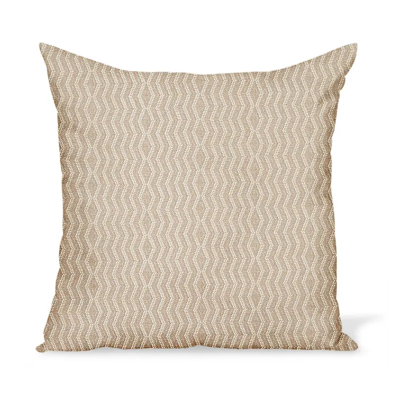 Peter Dunham Textiles Outdoor Persis in Stone on Natural Pillow