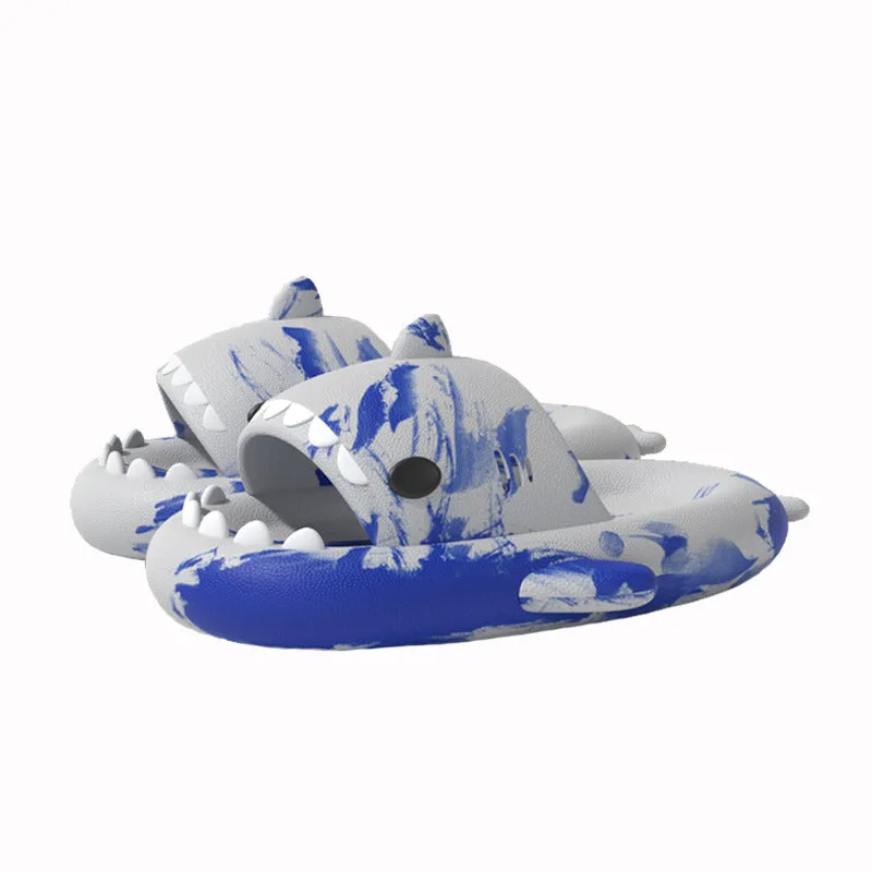 The Tie Dye Shark Sandals Casual Slides For Men and Women