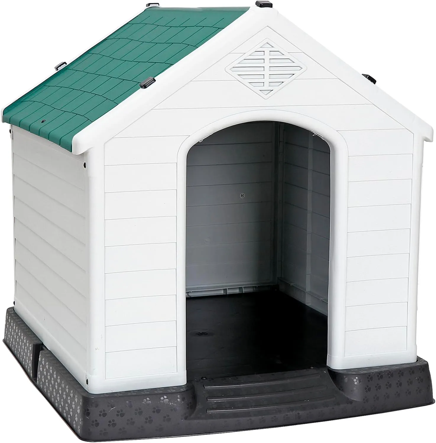 ZENY™ Plastic Dog House Indoor Outdoor Dog Kennel for Large Dogs, Pet Shelter with Air Vents Ventilate Waterproof Pet Shelter