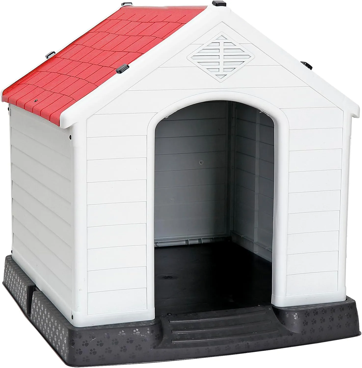 ZENY™ Plastic Dog House Indoor Outdoor Dog Kennel for Large Dogs, Pet Shelter with Air Vents Ventilate Waterproof Pet Shelter